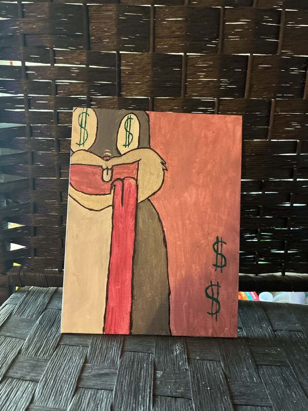 Money Money Original Acrylic Painting on Canvas by Alanna Hernandez